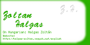 zoltan halgas business card