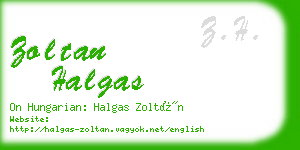 zoltan halgas business card